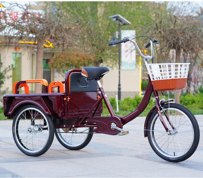 New Pedal Tricycle, Safe and Stable, Suitable for Carrying Goods, Family Adult Commuting, Outdoor Use