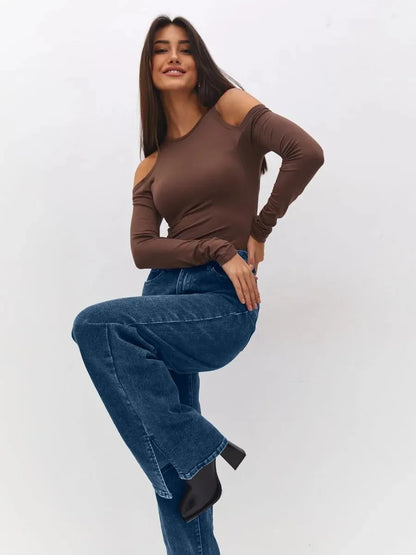 Fashion Is Not Outdated Women's Elastic Wide-leg Jeans Women's European and American Women's Clothing Casual and Versatile