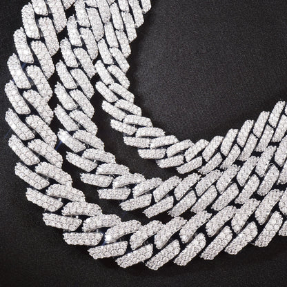 Iced Out Miami Cuban Chain Necklace For Men Women 8mm 10mm 12mm Zircon Link Gold Silver Color Fahion Hip Hop Jewelry