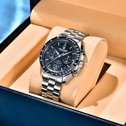 PAGANI DESIGN New Retro Watch Luxury Moon Quartz Watches For Men Stainless steel Luminous waterproof Sport Chronograph Man 2025