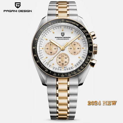 PAGANI DESIGN New Retro Watch Luxury Moon Quartz Watches For Men Stainless steel Luminous waterproof Sport Chronograph Man 2025