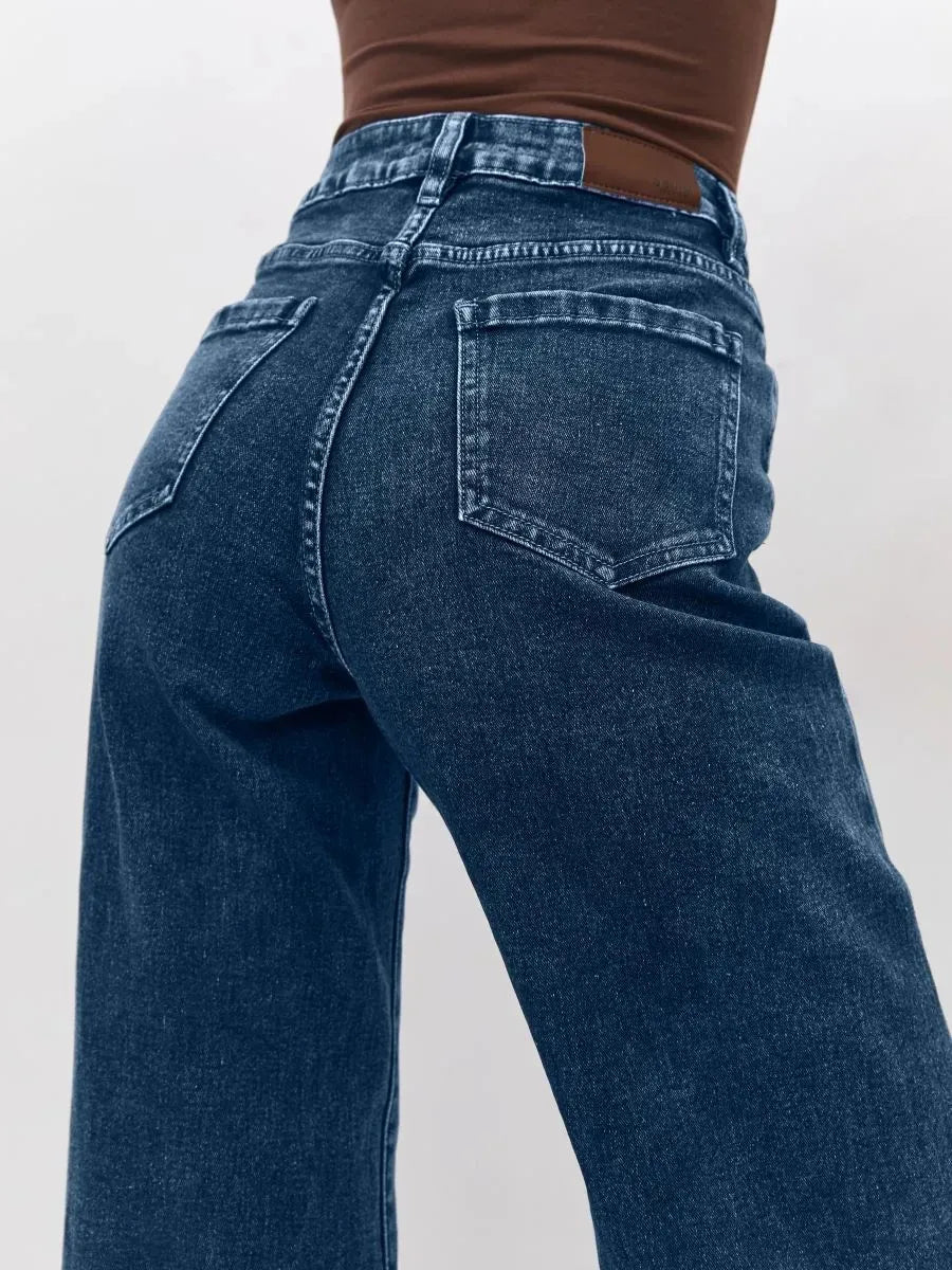 Fashion Is Not Outdated Women's Elastic Wide-leg Jeans Women's European and American Women's Clothing Casual and Versatile