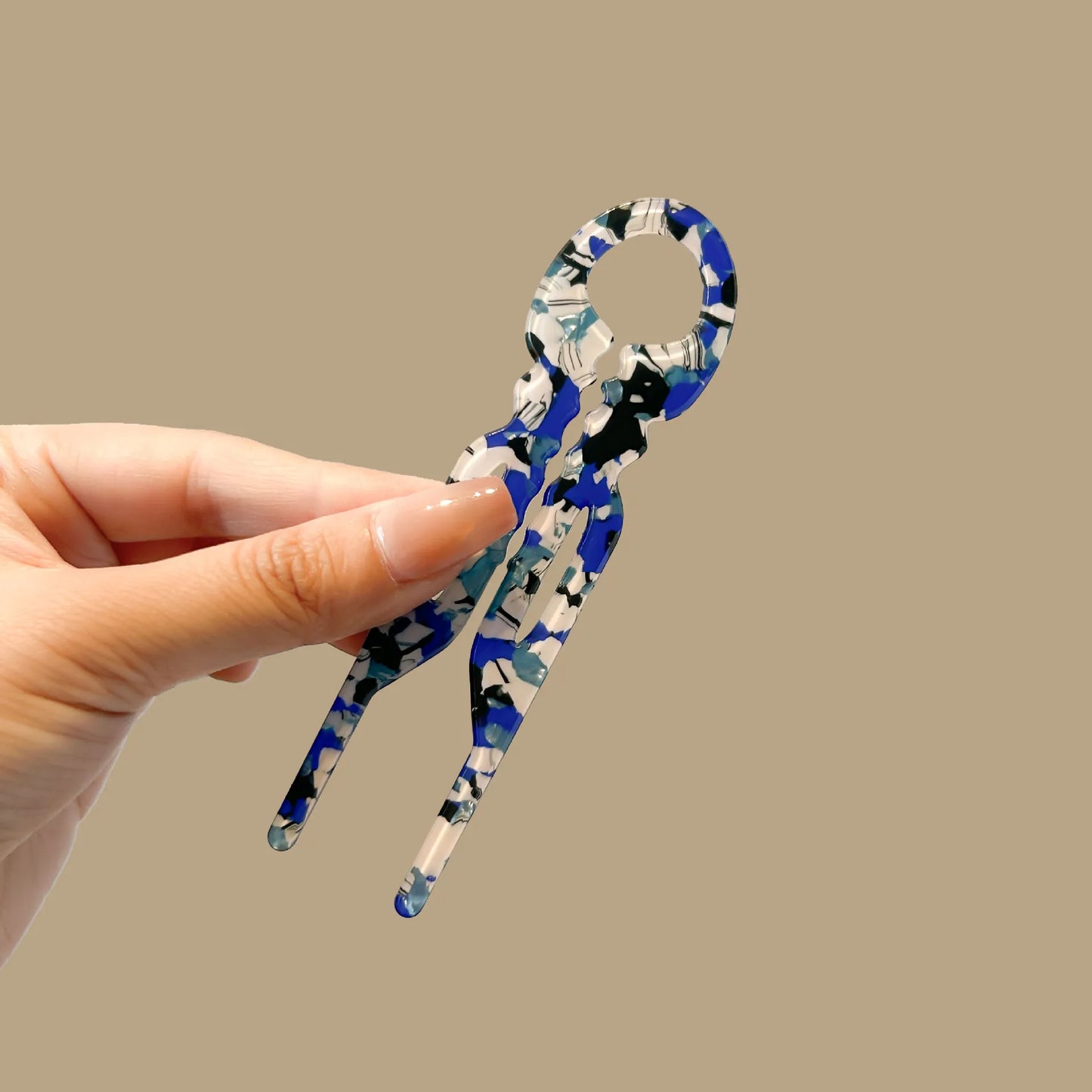 Fashion Bow Design Hair Bun U-Shaped Hair Sticks Acetate Hair Fork Hairpins Women Meatball Sweet Girls Hair Accessories Headband