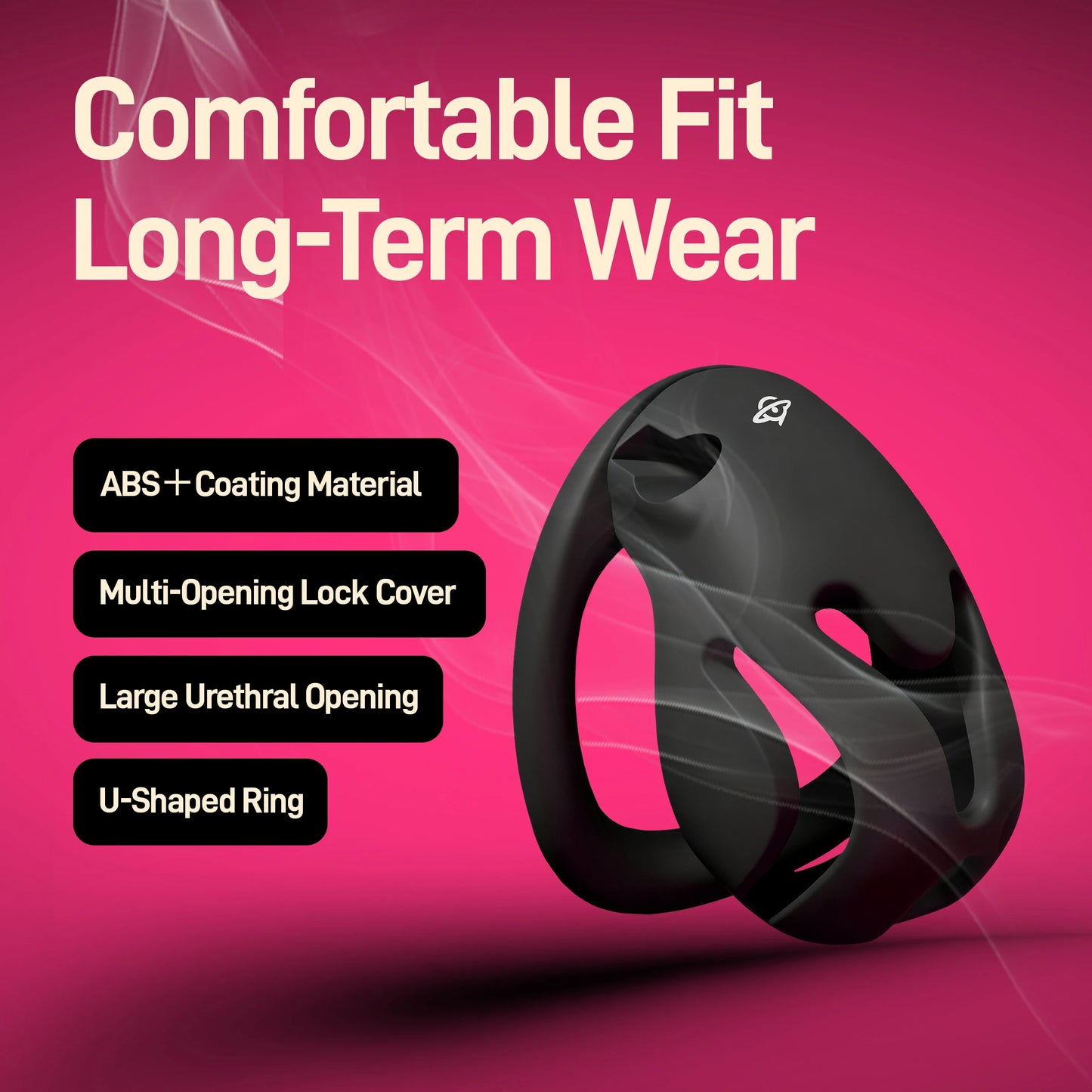 YoKoNex Men Chastity Lock, Black Male Cage, Penis Ring with 3 Sizes, Ergonomic Chastity Device, Adult Toy, New 2026