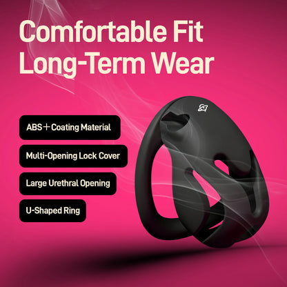 YoKoNex Men Chastity Lock, Black Male Cage, Penis Ring with 3 Sizes, Ergonomic Chastity Device, Adult Toy, New 2026