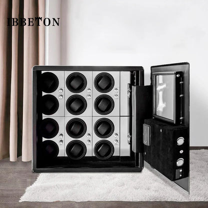 Watch Winder Explosion proof Glass Watch Safe German Mechanical Watch Box 6-9-12 Table Position Automatic Shaking Watch Safe Con