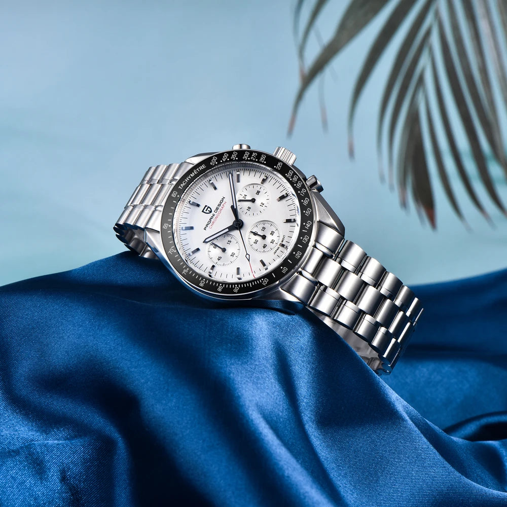 PAGANI DESIGN New Retro Watch Luxury Moon Quartz Watches For Men Stainless steel Luminous waterproof Sport Chronograph Man 2025