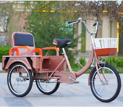 New Pedal Tricycle, Safe and Stable, Suitable for Carrying Goods, Family Adult Commuting, Outdoor Use