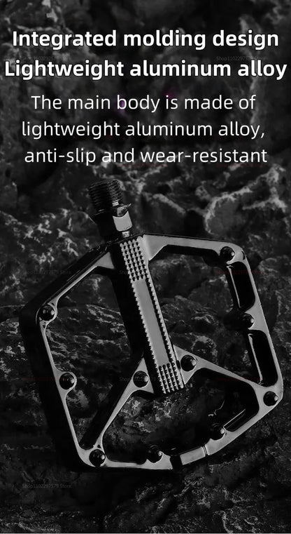 Bicycle pedal - Anti-slip - Double bearing - Lightweight cycling pedal - Suitable for road and mountain bike riding accessories