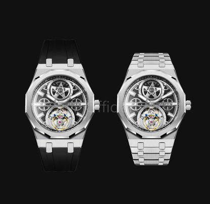 AESOP Men Flying Tourbillon Movement Mechanical Automatic Luxury Watches Wristwatches Skeleton Watch Brand For Man Sapphire