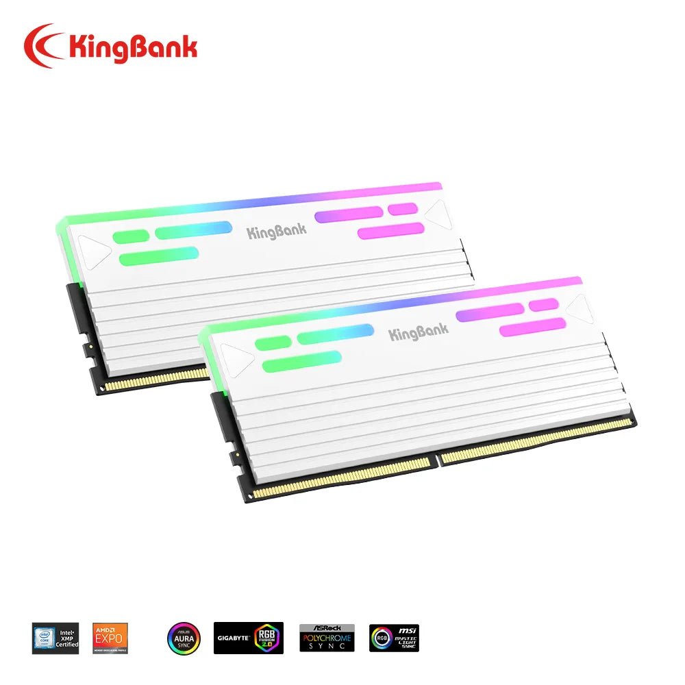 KingBank SoarBlade KFRW DDR5 RGB Series 24GBx2 6000MHz Kit UDIMM Dual Channel Computer Desktop PC Hynix M die CL28