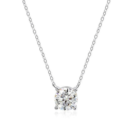 Smyoue 1-5CT Rose Gold Color Moissanite Necklace for Women D Color Sparkling Classic Lab Diamon Pendant Sterling Silver 925 100%