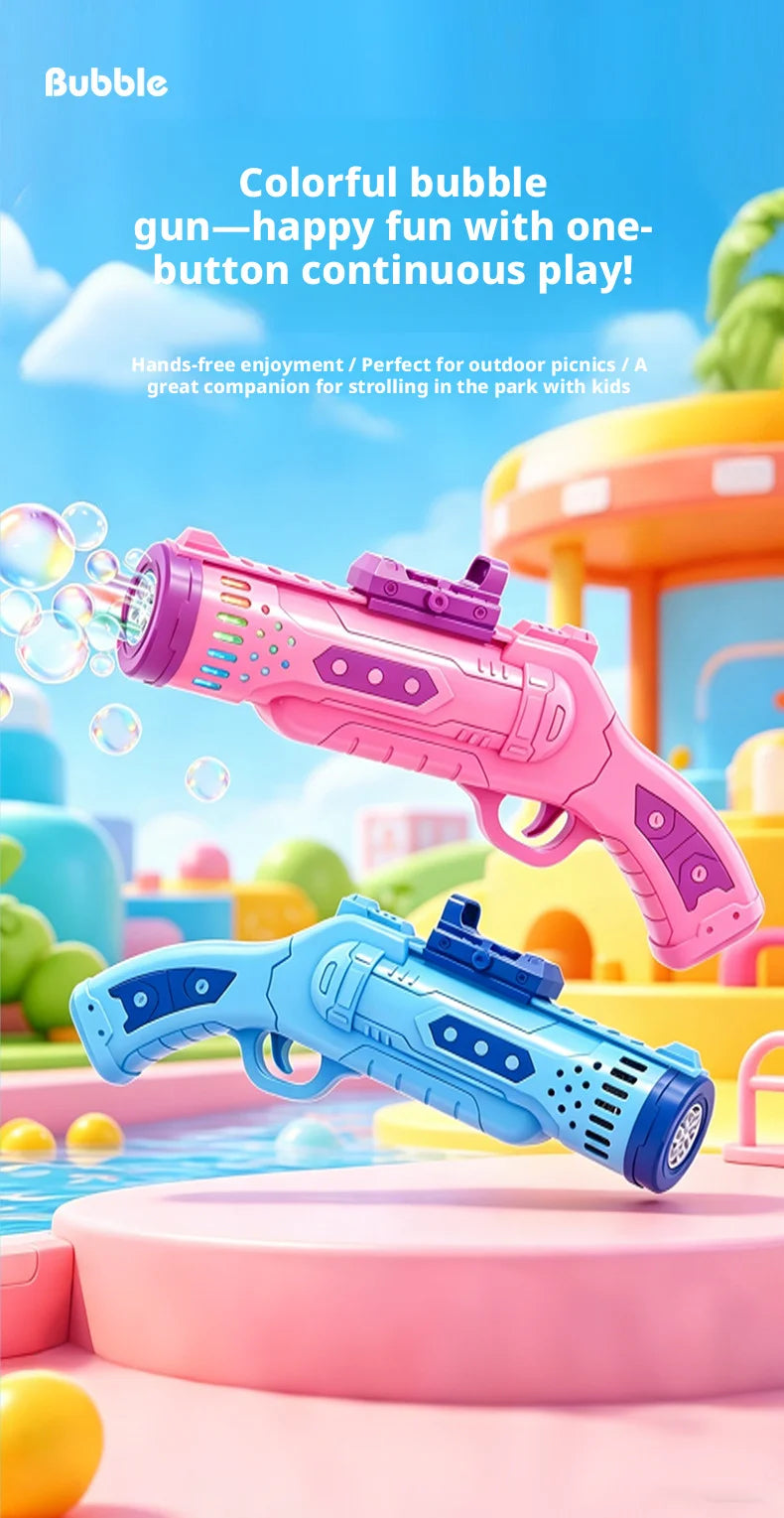 2026 New Bubble Machine  Soap Fully Bubbles Gun automatic Blower Outdoor Party Games Toy Boys Girls Christmas Birthday Gifts