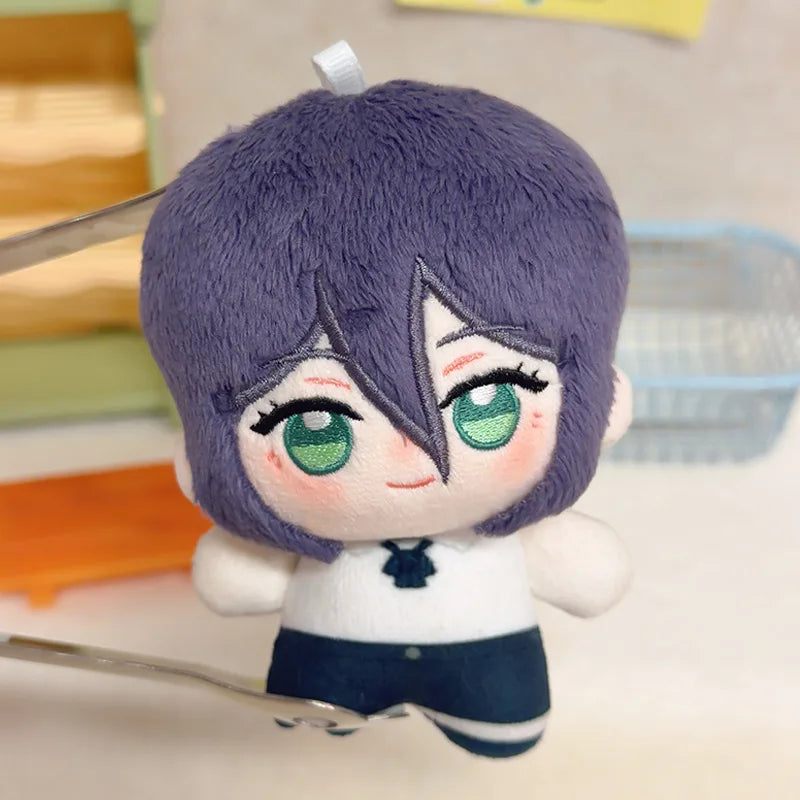 New Cute 10cm Chainsaw Man Plush Doll Set Makima Denji Power Aki Reze Cute Cotton Doll Keychain Pendant for Fans Collection Gift