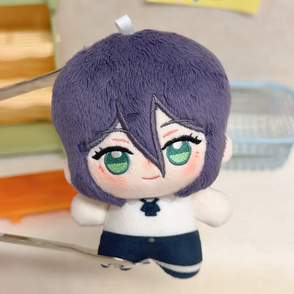New Cute 10cm Chainsaw Man Plush Doll Set Makima Denji Power Aki Reze Cute Cotton Doll Keychain Pendant for Fans Collection Gift