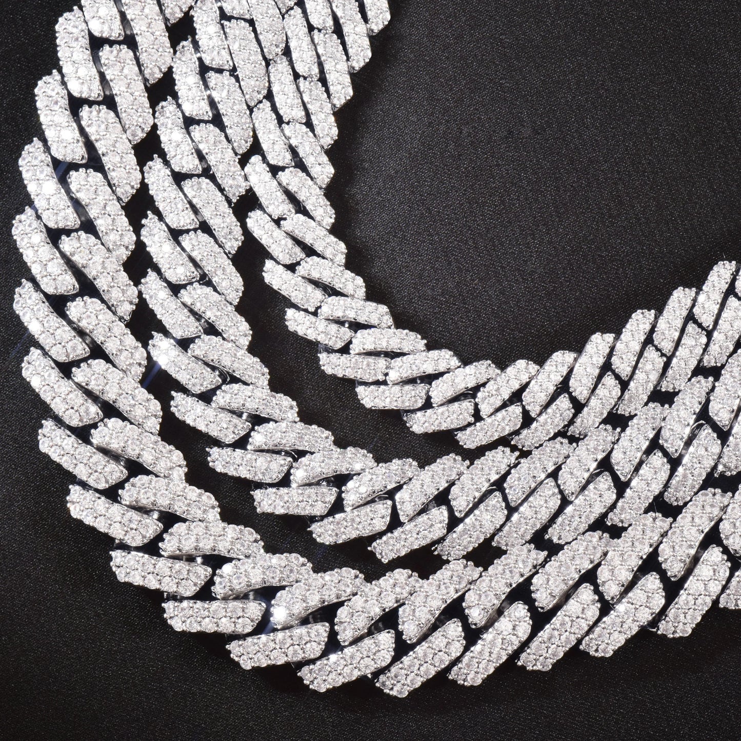 Iced Out Miami Cuban Chain Necklace For Men Women 8mm 10mm 12mm Zircon Link Gold Silver Color Fahion Hip Hop Jewelry