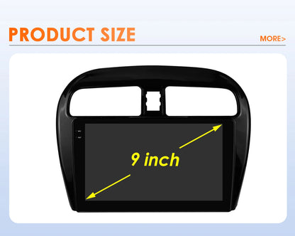 Hizpo 2 Din Android 14 Car Radio Multimidia For MITSUBISHI Mirage Spacestar Dodge Attitude 2012-2018 GPS Navigation Carplay DSP