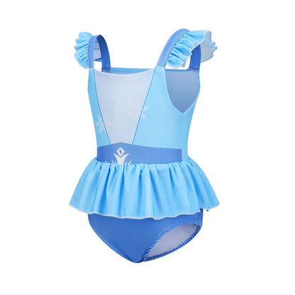 2 3 4 6 8 Yrs Girls Summer Swimming Clothing Bikini Two Pieces Set Princess Cosplay Beach Pool Costume Swimsuit Bathing Outfit