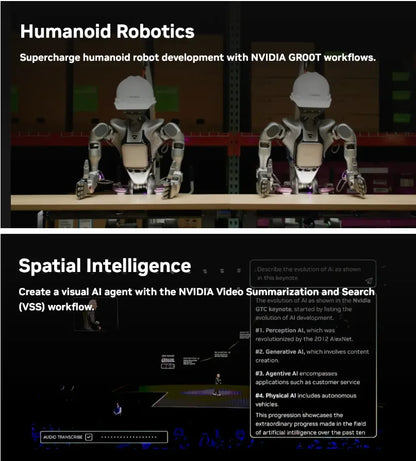 NVIDIA Jetson AGX Thor Developer Kit, Blackwell GPU 2070 FP4 TFLOPS, 128 GB LPDDR5X Memory,for Physical AI and Humanoid Robotics