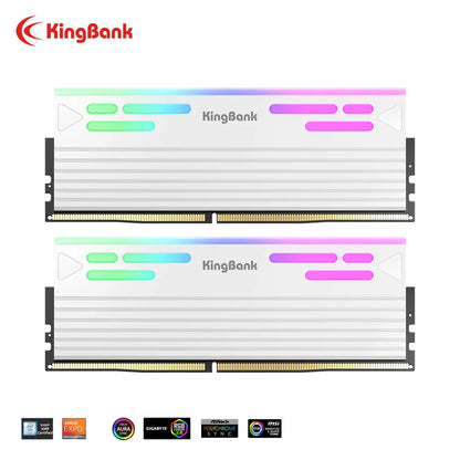 KingBank SoarBlade KFRW DDR5 RGB Series 24GBx2 6000MHz Kit UDIMM Dual Channel Computer Desktop PC Hynix M die CL28