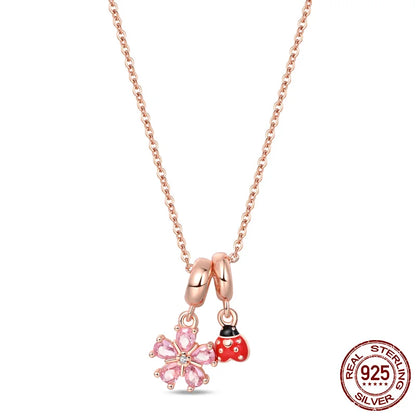 New 925 Sterling Silver Cupid Arrow Mobius Butterfly Dragonfly Sparkling Simple Heart Guardian Necklace 100% 925 Sterling Silver