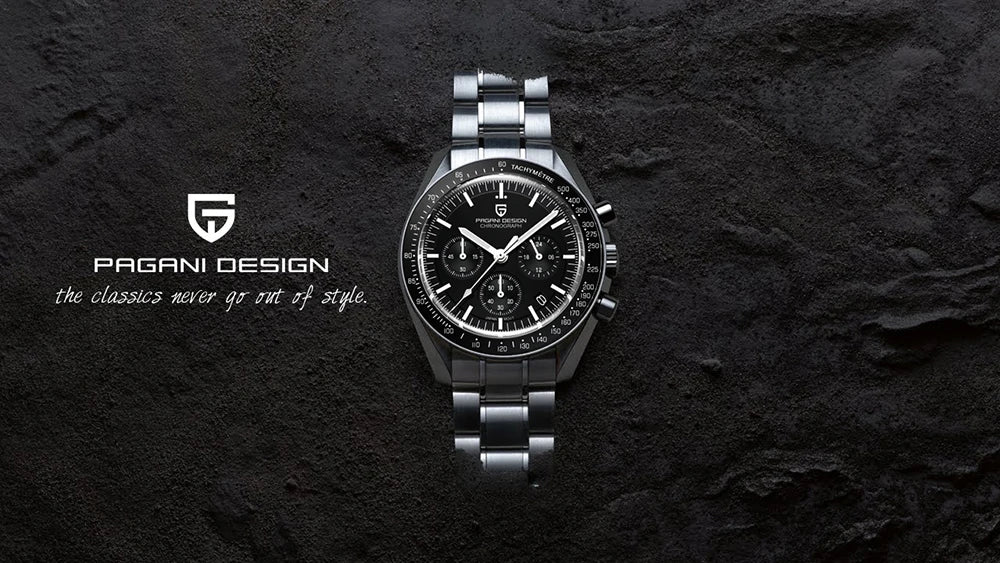 PAGANI DESIGN New Retro Watch Luxury Moon Quartz Watches For Men Stainless steel Luminous waterproof Sport Chronograph Man 2025