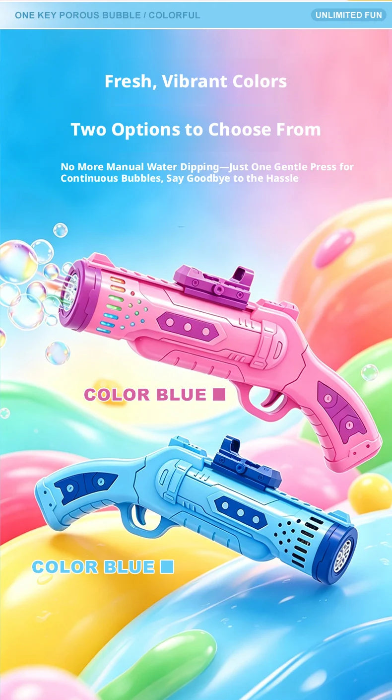 2026 New Bubble Machine  Soap Fully Bubbles Gun automatic Blower Outdoor Party Games Toy Boys Girls Christmas Birthday Gifts
