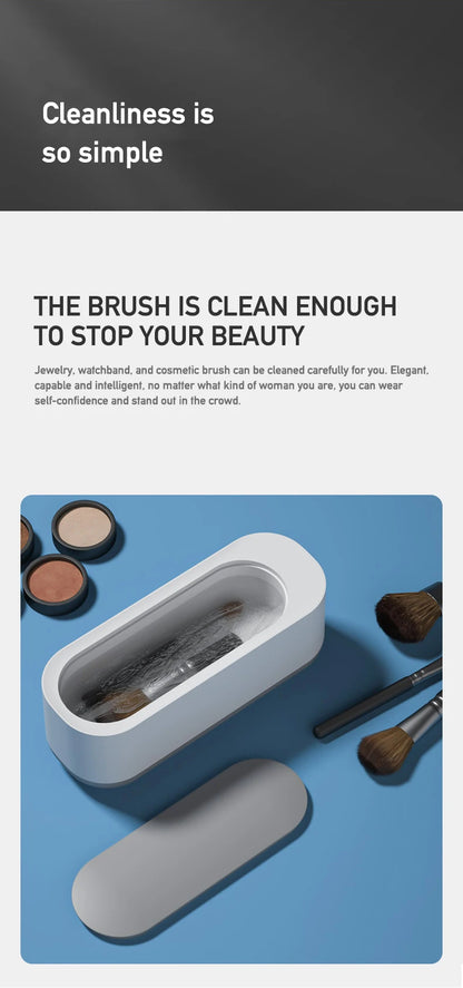 Ultrasonic Cleaning Machine Vibration Cleanser Wash Cleaner Jewelry Glasses Cleaner Watch Cleaning Makeup Brush Cleaning Tool