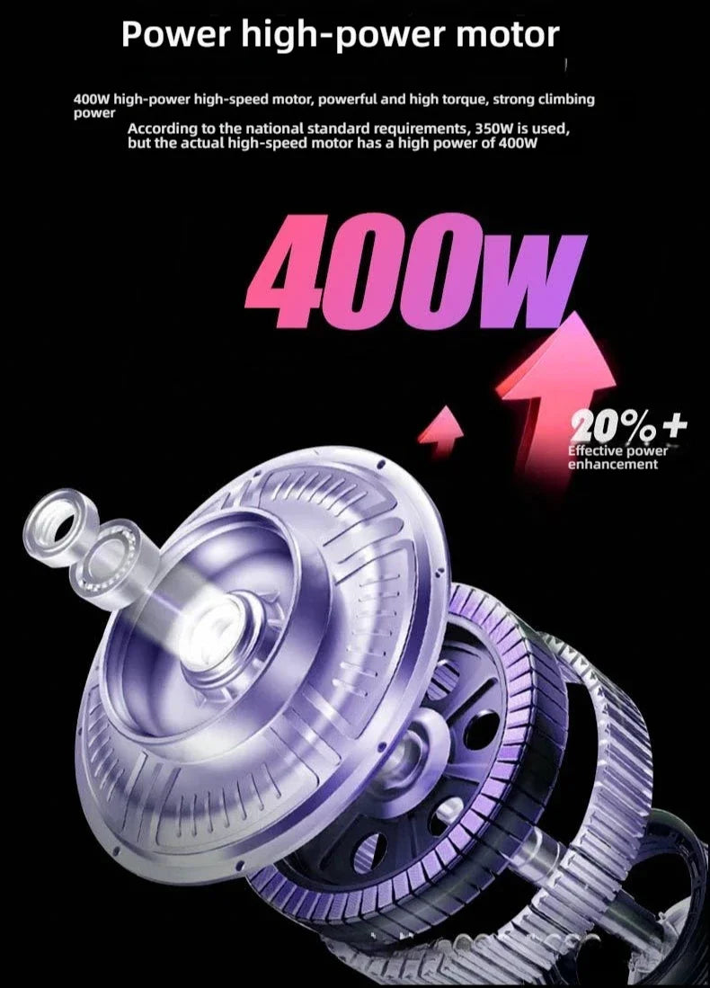 26-inch electric bicycle, 400W motor, 48V 30AH battery, adult ebike, multiple colors available, fashionable electric bike