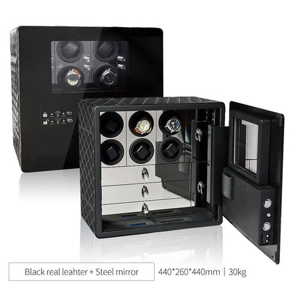 Watch Winder Explosion proof Glass Watch Safe German Mechanical Watch Box 6-9-12 Table Position Automatic Shaking Watch Safe Con