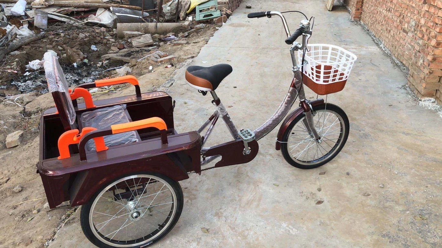 New Pedal Tricycle, Safe and Stable, Suitable for Carrying Goods, Family Adult Commuting, Outdoor Use