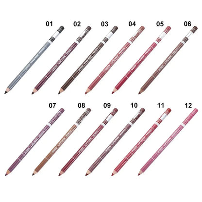 1PC New Professional Wood Lip liner Pen Waterproof Eyeliner Pencil Lady Charming Women's Makeup Long Lasting Cosmetic Tool