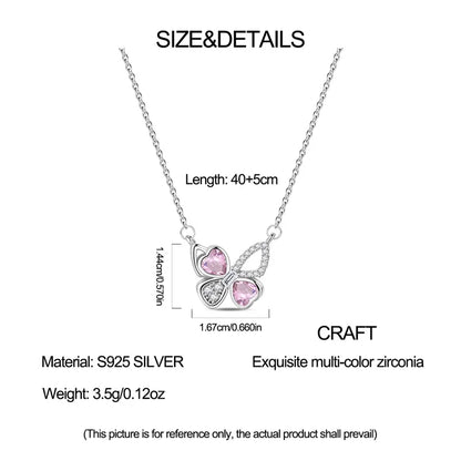New 925 Sterling Silver Cupid Arrow Mobius Butterfly Dragonfly Sparkling Simple Heart Guardian Necklace 100% 925 Sterling Silver