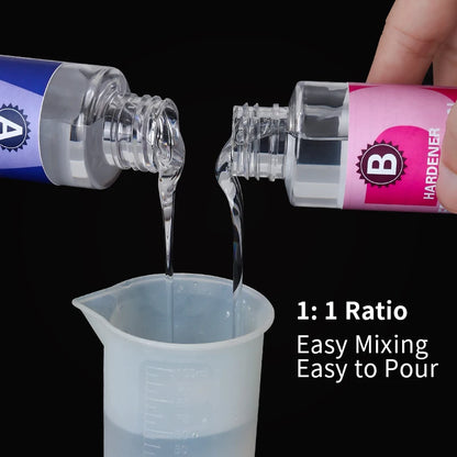 1:1 Crystal Clear Epoxy Resin Kit High Gloss & Bubbles Free Art Resin Supplies for Coating and Casting Craft DIY Jewelry Making