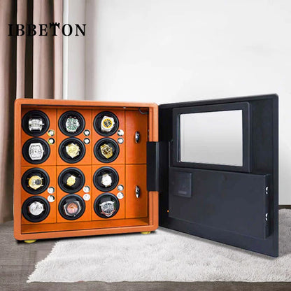 Watch Winder Explosion proof Glass Watch Safe German Mechanical Watch Box 6-9-12 Table Position Automatic Shaking Watch Safe Con
