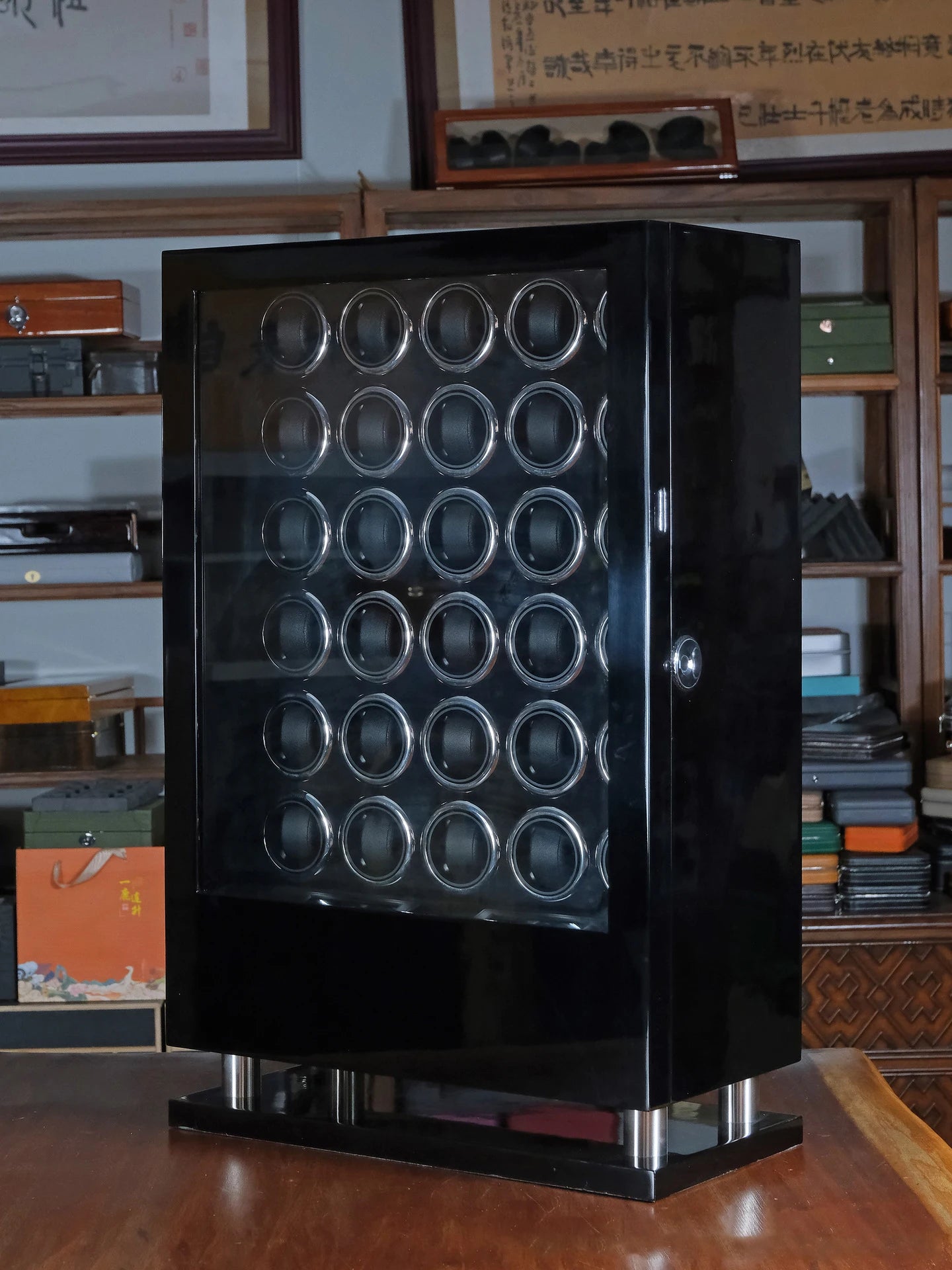 Watch Winder Mechanical watch, self swinging device, rotating device, fingerprint unlocking, automatic winding device, watch box