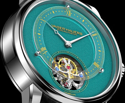 New Year's watch gift  limited edition genuine watch men's mechanical watch tourbillon hollow leather waterproof