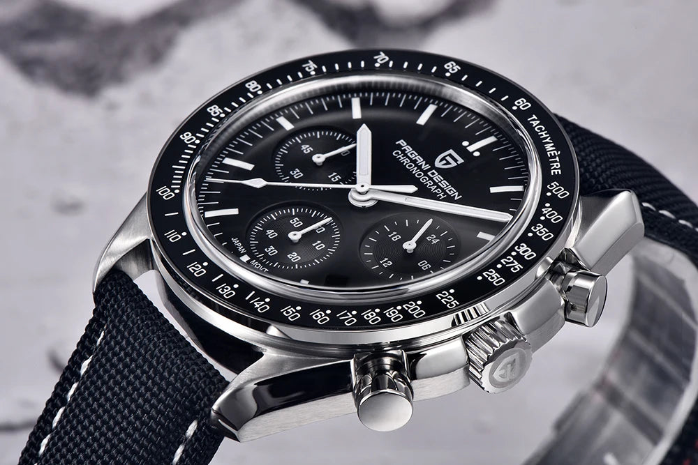 PAGANI DESIGN New Retro Watch Luxury Moon Quartz Watches For Men Stainless steel Luminous waterproof Sport Chronograph Man 2025