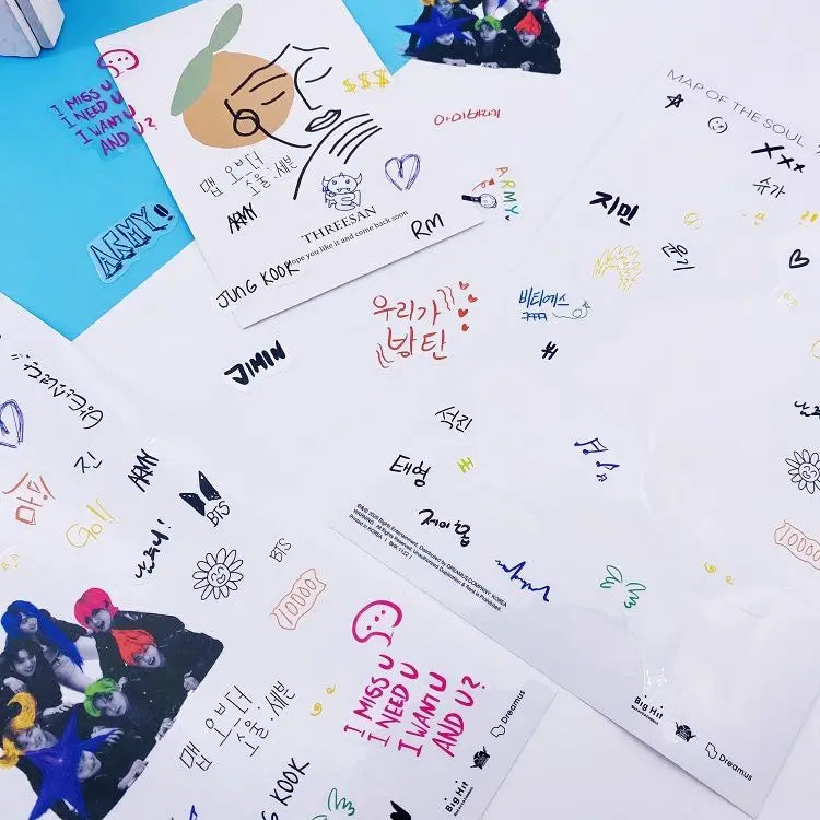 Cartoon BT21 Koya RJ Man Chimmy Tata Cooky Shooky Anime Peripheral Cute Transparent Decoration New Sticker Gift