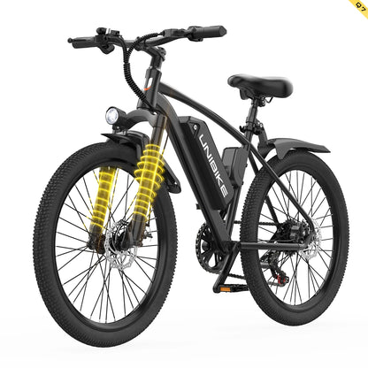 Unibike US Stock Wholesale 7 Speed Electric Mountain Bike Bicycles Commuting Bike Free Shipping Mountain Bikecycle Electric