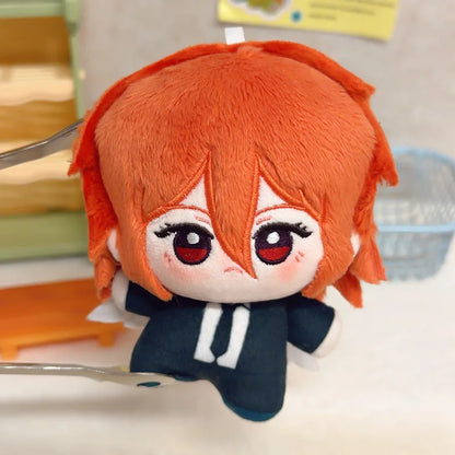 New Cute 10cm Chainsaw Man Plush Doll Set Makima Denji Power Aki Reze Cute Cotton Doll Keychain Pendant for Fans Collection Gift