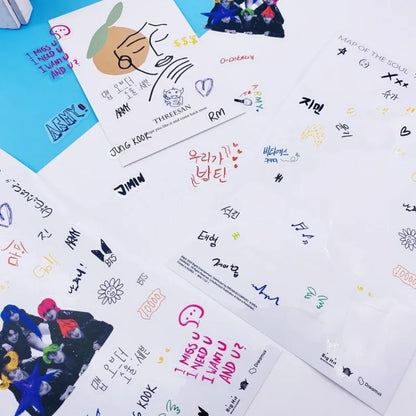 Cartoon BT21 Koya RJ Man Chimmy Tata Cooky Shooky Anime Peripheral Cute Transparent Decoration New Sticker Gift
