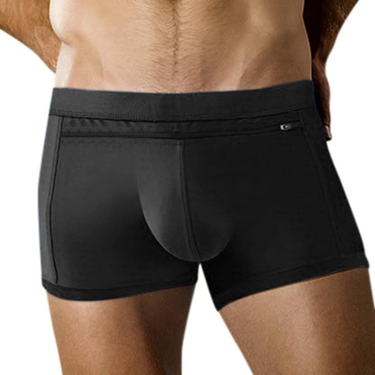 Elastic Waist Plus Size Underwear Sexy Swimming Trunk Men'S Beach Swimsuit Back Pocket Men'S Swim Shorts Traje De BañO Hombre