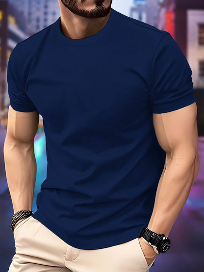 2026 New Spring / Summer Luxury Men's Fashion T-shirt Crewneck Casual Trend Y2K High-end High Quality Fitness Sports T-shirt