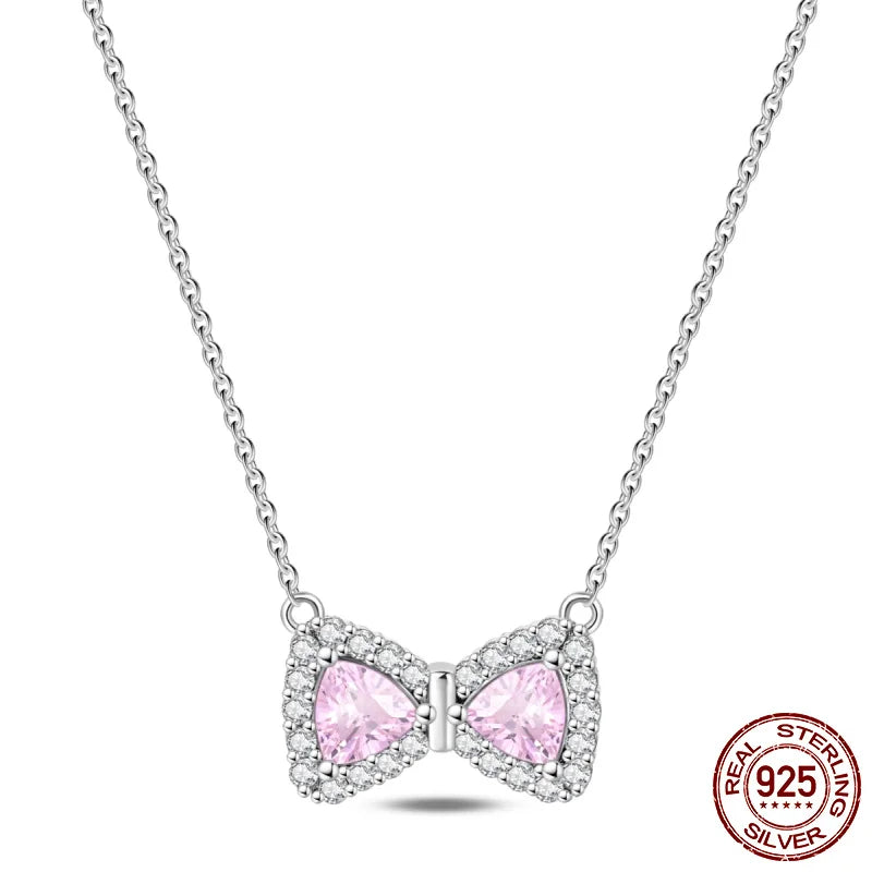 New 925 Sterling Silver Cupid Arrow Mobius Butterfly Dragonfly Sparkling Simple Heart Guardian Necklace 100% 925 Sterling Silver