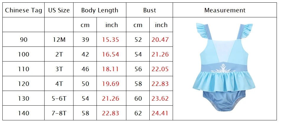 2 3 4 6 8 Yrs Girls Summer Swimming Clothing Bikini Two Pieces Set Princess Cosplay Beach Pool Costume Swimsuit Bathing Outfit