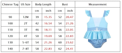 2 3 4 6 8 Yrs Girls Summer Swimming Clothing Bikini Two Pieces Set Princess Cosplay Beach Pool Costume Swimsuit Bathing Outfit