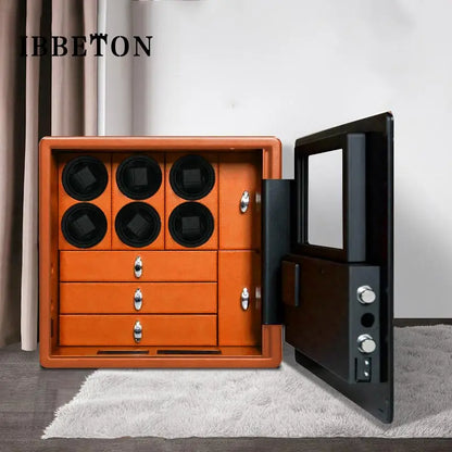 Watch Winder Explosion proof Glass Watch Safe German Mechanical Watch Box 6-9-12 Table Position Automatic Shaking Watch Safe Con
