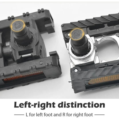 Folding Bicycle Bike Pedals for Ebike with Reflective Strips Wide Flat Pedals,Aluminum Urban Cycling Pedals