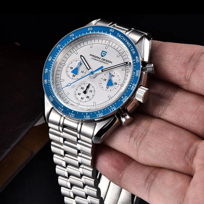 PAGANI DESIGN New Retro Watch Luxury Moon Quartz Watches For Men Stainless steel Luminous waterproof Sport Chronograph Man 2025
